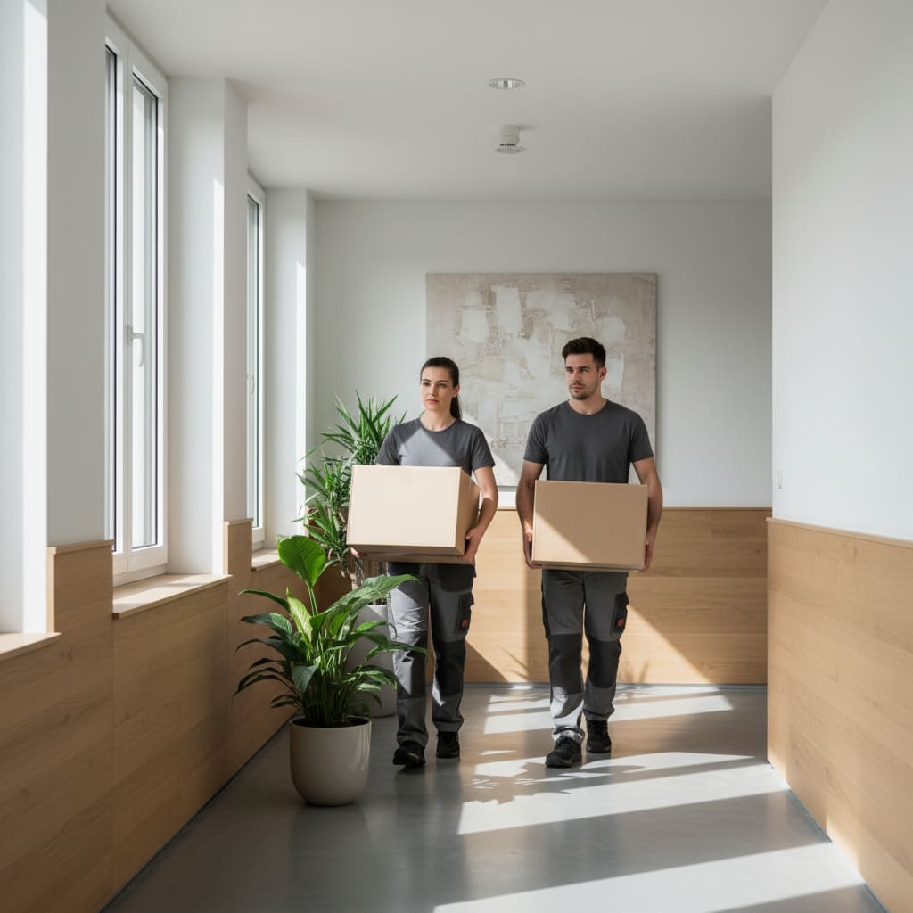 Professionelle Möbelpacker beim Umzug in Wien